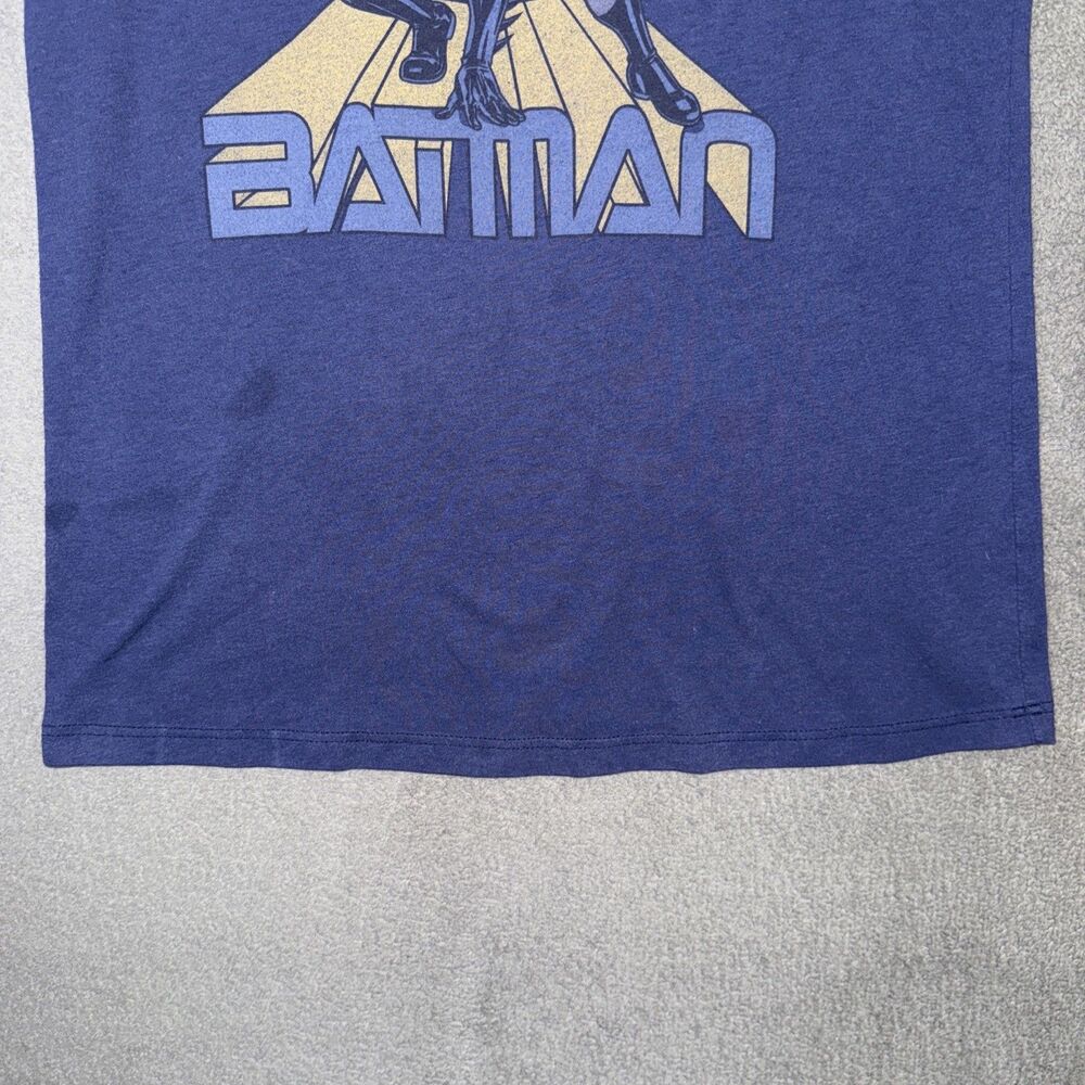 Junk Food Mens S Batman T-Shirt Graphic Tee Retro Blue DC Comics Unisex Tactile - Picture 4 of 8